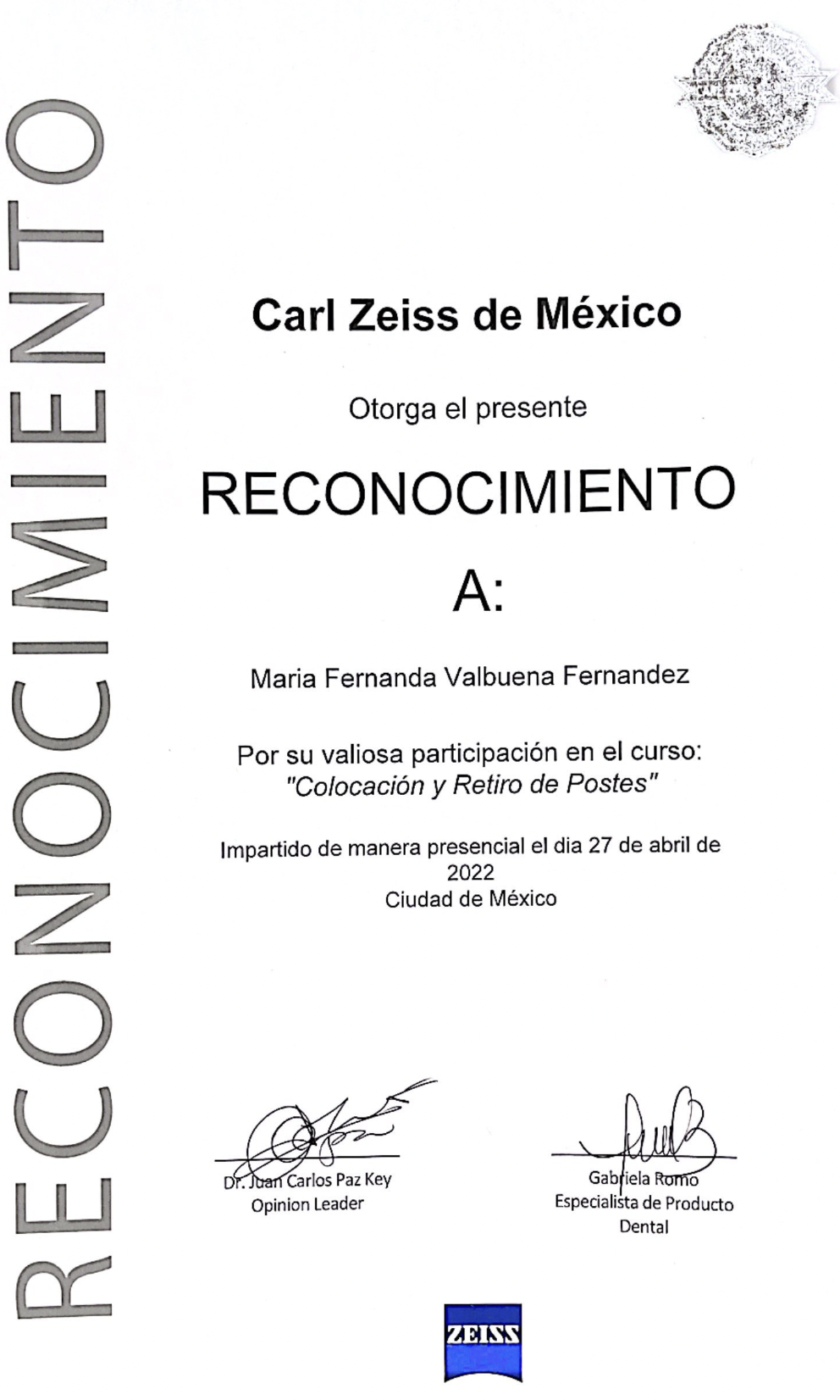 Curso Colocación y Retiro de Postes