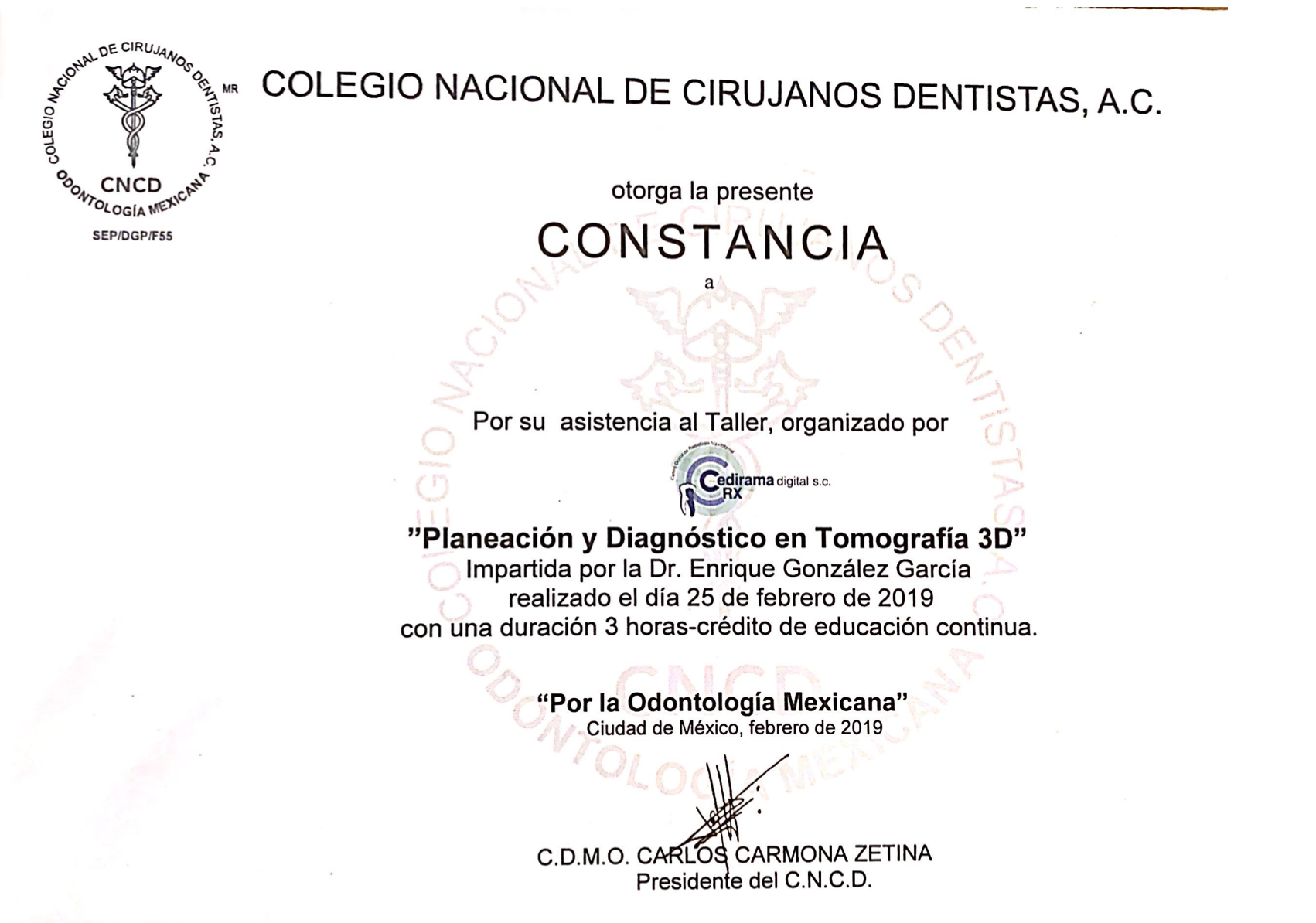 Taller Planeación y Diagnóstico en Tomografía 3D